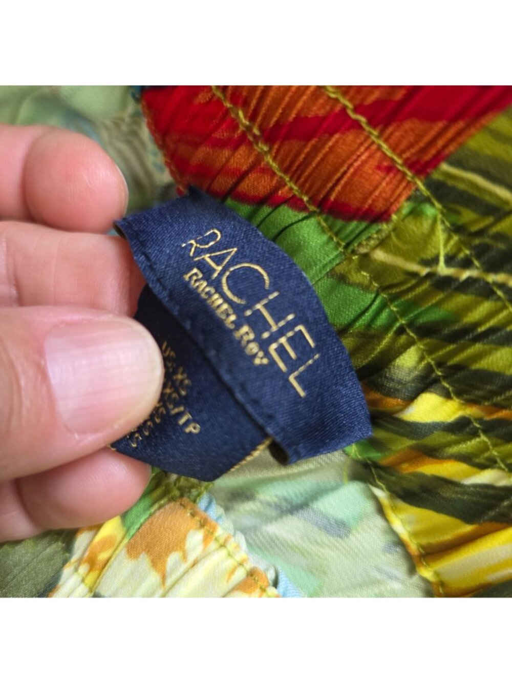 Rachel Roy Womens Wide-Leg Pants Size XS Tropical Print W/ Beaded Tie Detail NWT - Picture 3 of 11